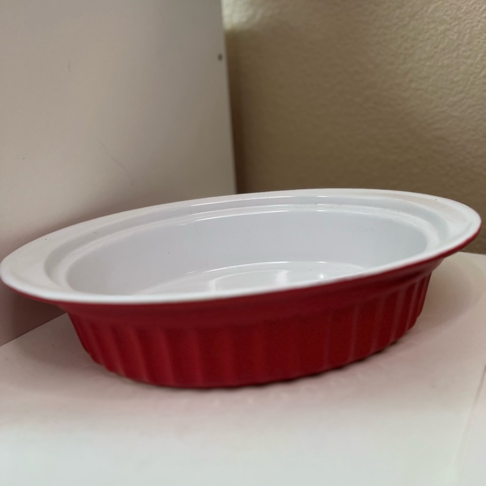 Housewares International Red Oval Ceramic Baking Dish | 13” Oven Safe